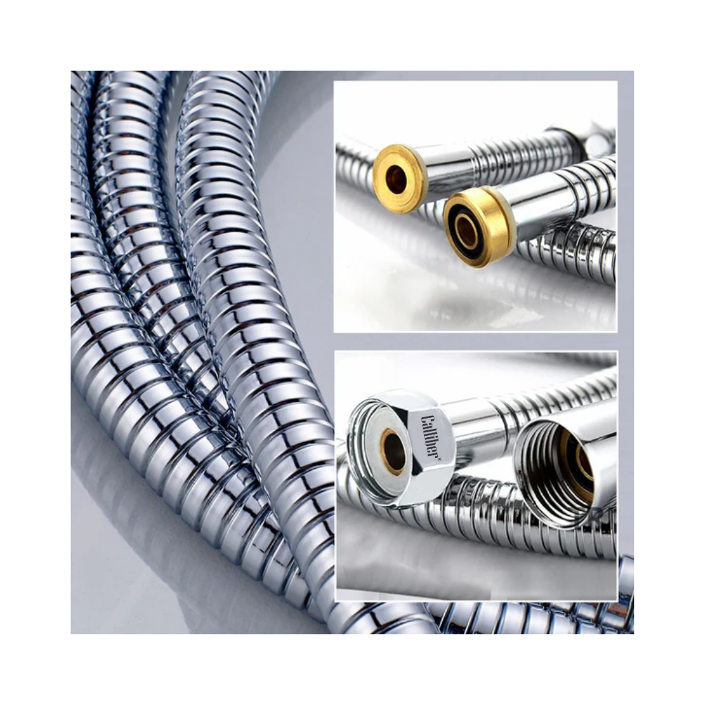 C308 1 Meter Flexible Shower Hose Pipe | Jet Spray Pipe for Toilet | Health Faucet Pipe Tube | Leak-Proof & Rust-Resistant Hose - Image 4