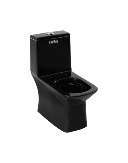 C1002 Black 6D One Piece Toilet Seat